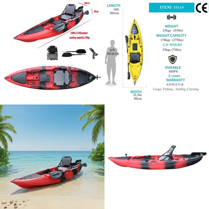 Fishing Kayak Seat - 10ft Tek Kişilik Elektrikli Motorlu Balıkçı