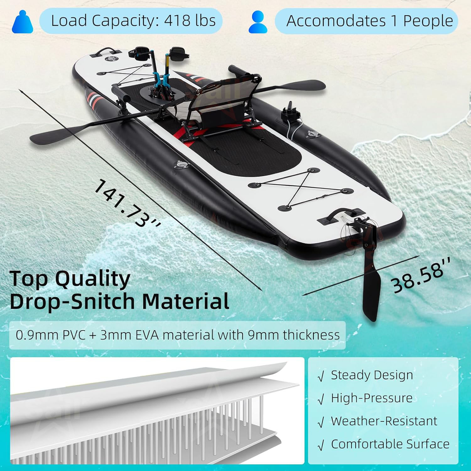Yüksek Kaliteli Şişme Pedal Ka - Fishing Kayak Pedal Drive incelemesi ve fiyatı