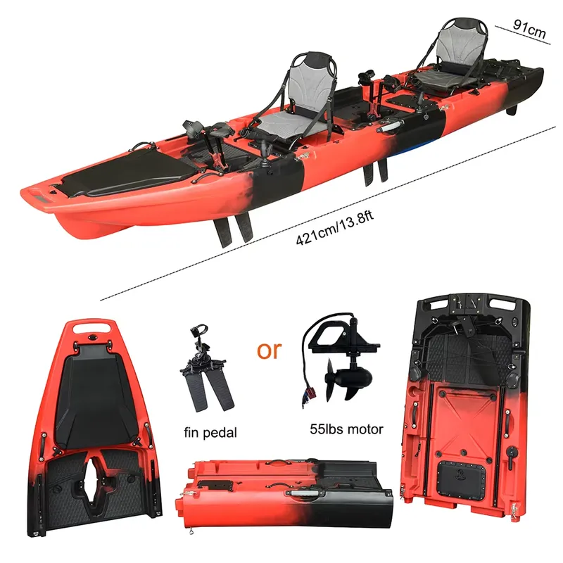 Toptan 14 FT HDPE 3 Bölümlü Ta - Fishing Kayak Pedal Drive incelemesi ve fiyatı