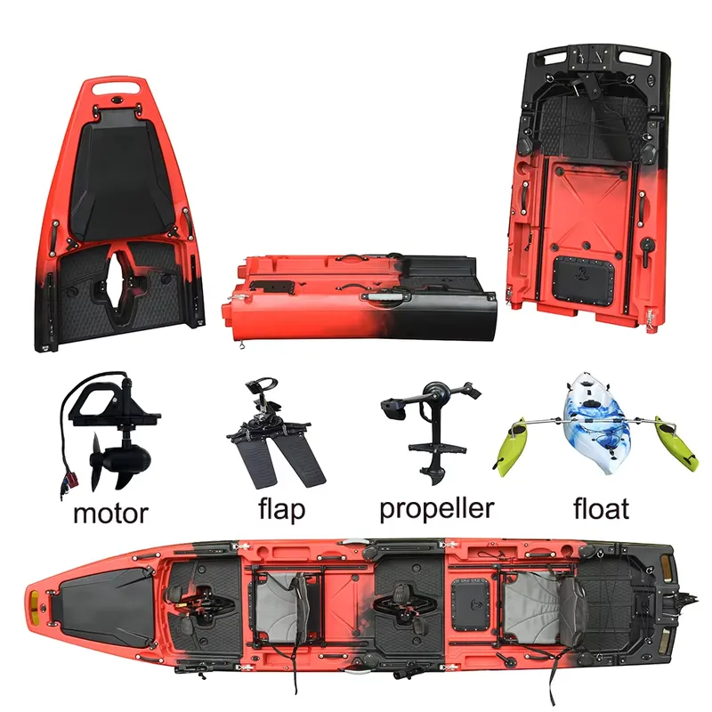 Toptan 14 FT HDPE 3 Bölümlü Ta - Fishing Kayak Pedal Drive incelemesi ve fiyatı