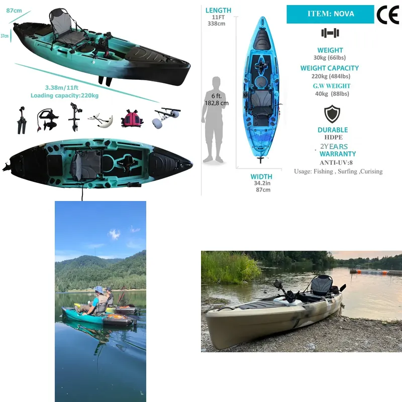 11ft HDPE Fin Rotomolded Elekt - Fishing Kayak Sit In incelemesi ve fiyatı