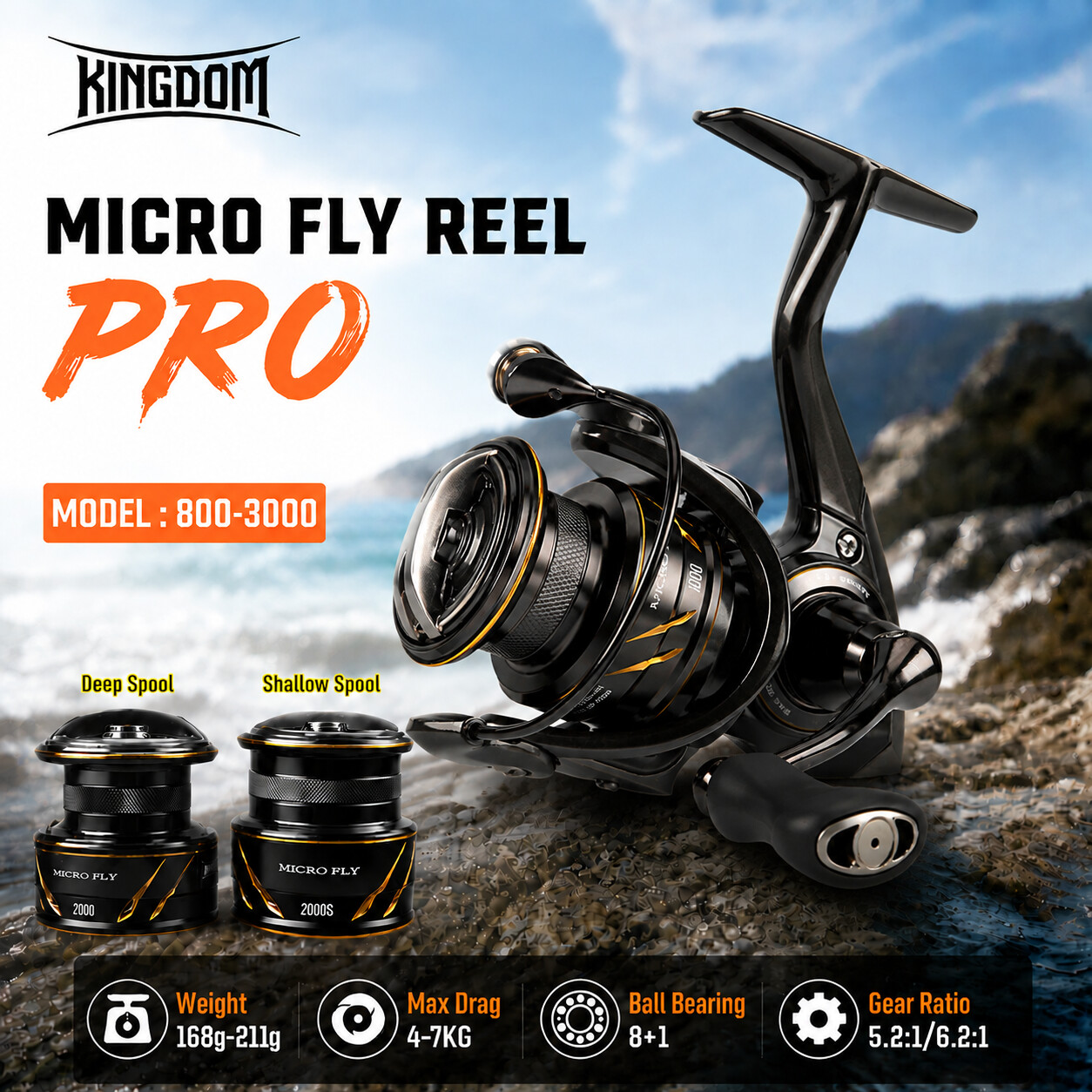 Kingdom Micro Fly Pro Balıkçıl - Kastking Reel Zephyr incelemesi ve fiyatı